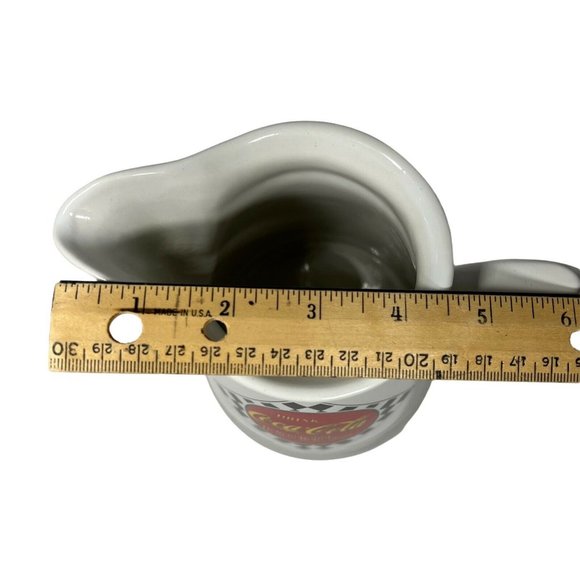 Vintage 1995 Coca Cola Ceramic Pitcher Height 6.5 inch Distributed by Enesco - Picture 7 of 7